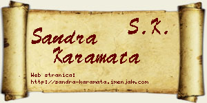 Sandra Karamata vizit kartica